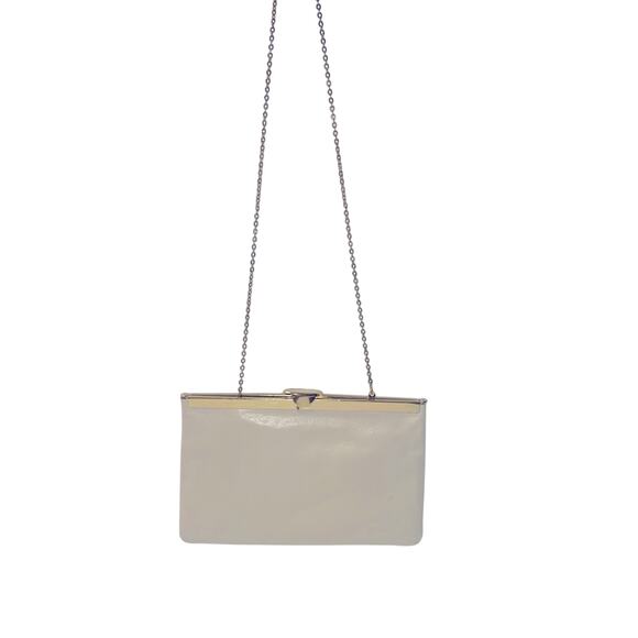 VNTG ETRA 70s cream leather crossbody with gold hardware - Picture 1 of 5